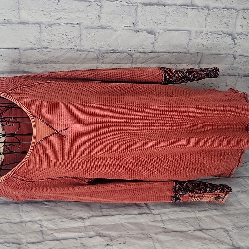 Soft Surroundings Thermal Knit Boho Blouse Medium